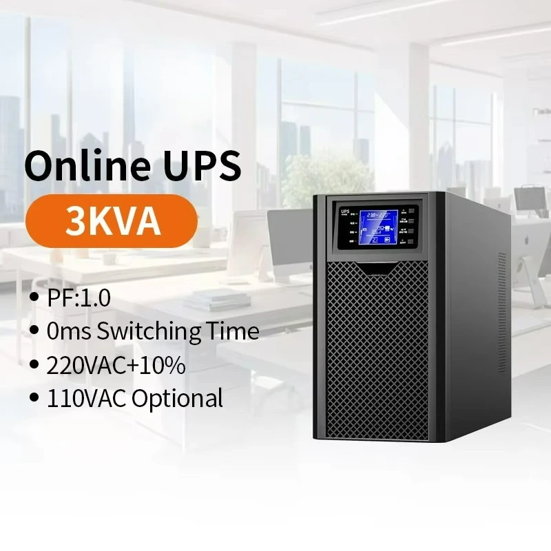 3KVA 2700W Ups Home Online LCD Display 110VAC 220VAC  Online Ups For Internal / External Battery