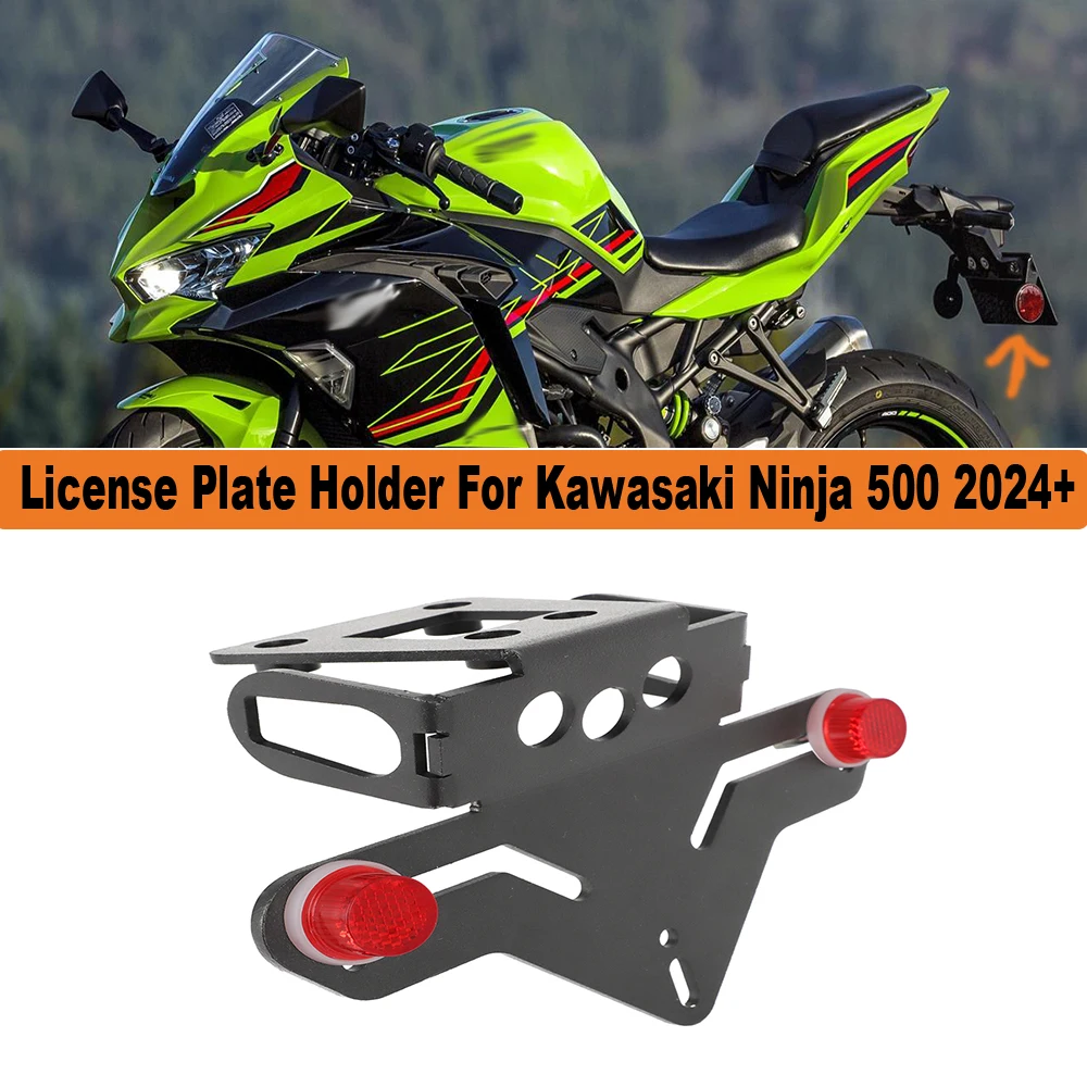 

License Plate Holder For Kawasaki Ninja 500 Z500 2024+ Fender Eliminator Tail Tidy New Accessories