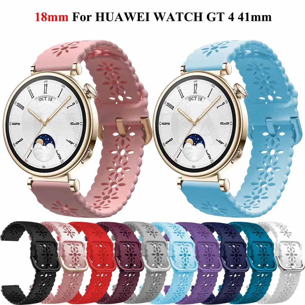 화웨이 워치 GT 4 용 레이스 실리콘 시계 밴드, Garmin Vivoactive 3S 4S Venu 3S 2S/Active S 팔찌 밴드, 18mm, 41mm, 신제품