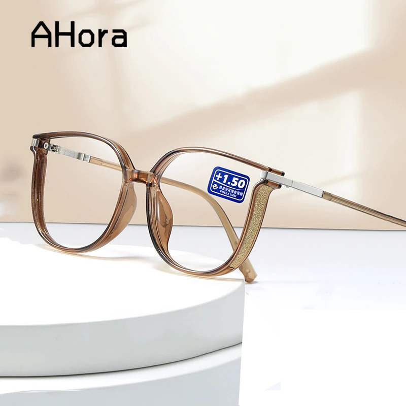 

Ahora Sequin Metal Reading Glasses Frame Women Blocking Blue Light Cat Eyes Presbyopic Eyeglasses +1.0+1.5+2.0+2.5+3.0+3.5+4.0