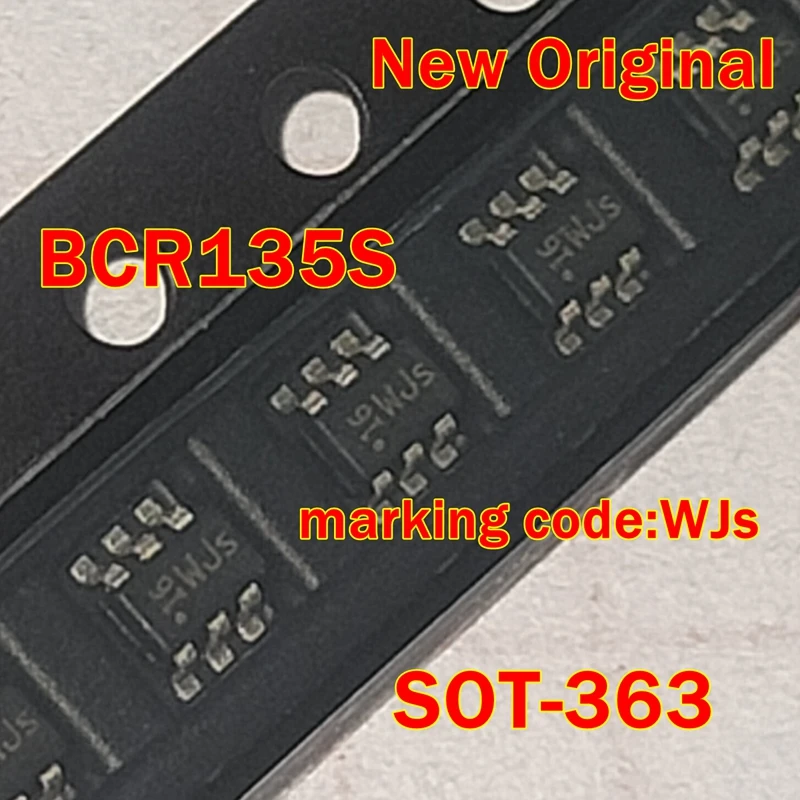 5Pcs to 500Pcs Bcr135S Sot-363 New Original Marking Code:Wjs Small Signal Bipolar Transistor