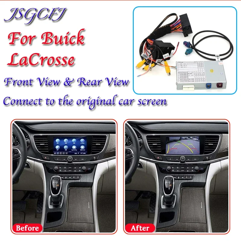 For Buick LaCrosse 2005~2021 Rear Front Camera Module Decoder Interface Original Car Screen Display Upgrade Reverse CAM Adapter