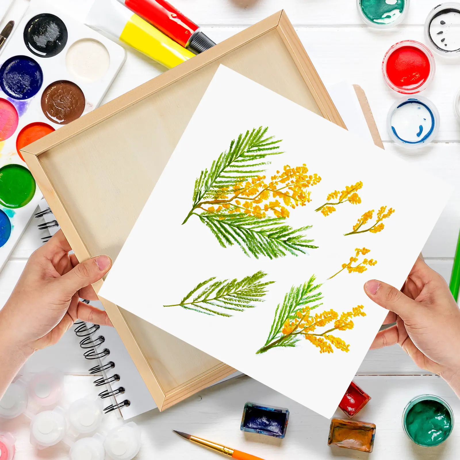 

Набор из 4 деревянных фоторамок для самостоятельного творчества - Набор для рукоделия из натурального дерева - Комплект для декорирования фотографий на стене и столе