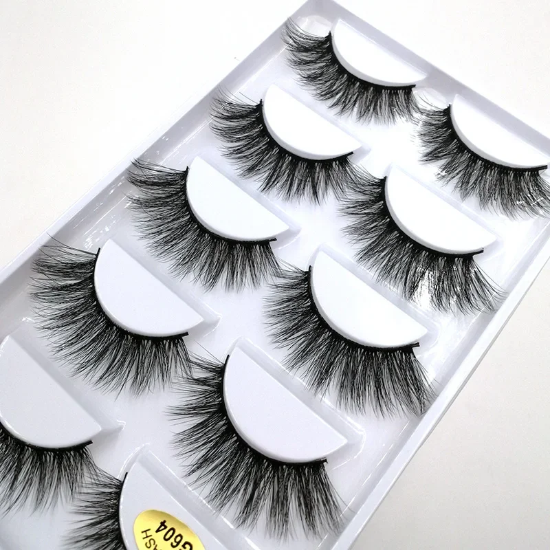 3D Cross Nerz Falsche Wimpern Dicke Vollstreifenwimpern für natürliche Augen-Make-up-Looks