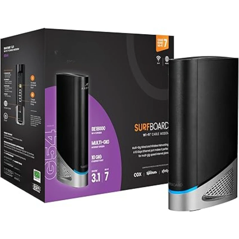 Cable Modem Router Combo - Fast DOCSIS 3.1 Multi-Gigabit & BE 18000 WiFi 7 Router Comcast Xfinity, Cox,Quad-Band 1