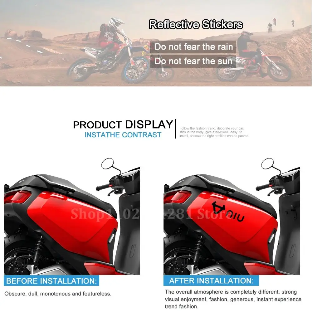 For Niu Kqi3 M Pro M1s Mqi Nqi Gt Gts Pro N1s Uqi N1 U1 U+a U+b Accessories Motorcycle Waterproof Stickers Decal
