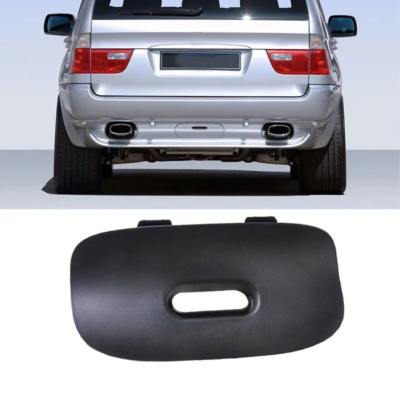 Auto Trailer Rear Bumper Trailer Cover Mount Car Plastic Black Accessory For BMW E53 2000-2006 51128402327 New