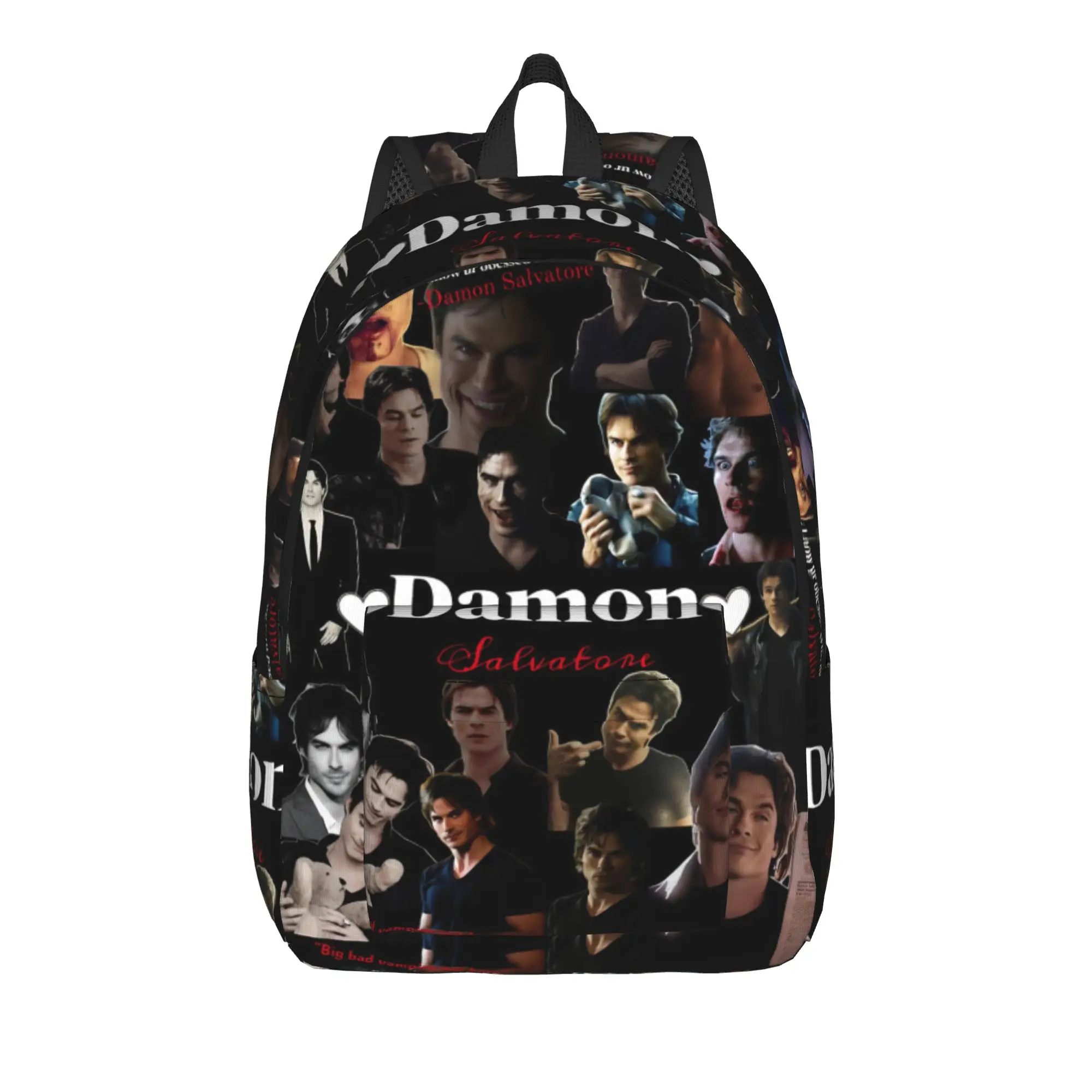 The Vampire Diaries Resuable Movie Backpack Damon Salvatore Kawaii Backpacks Student Unisex Workout Soft School Bags Rucksack