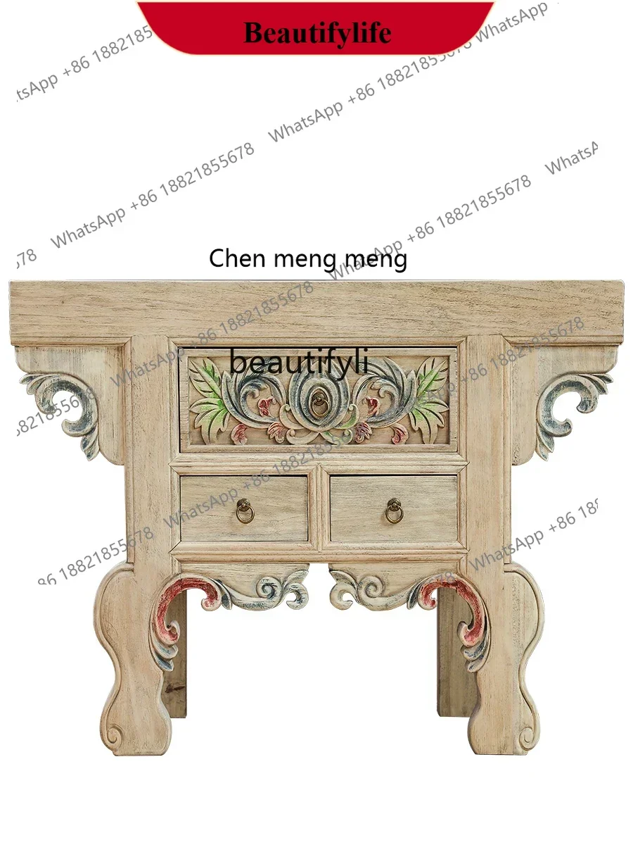 z183  Incense Burner a Long Narrow Table Home Living Room Entrance Cabinet Buddha Niche Buddha Shrine Altar Cabinet Worship Tabl