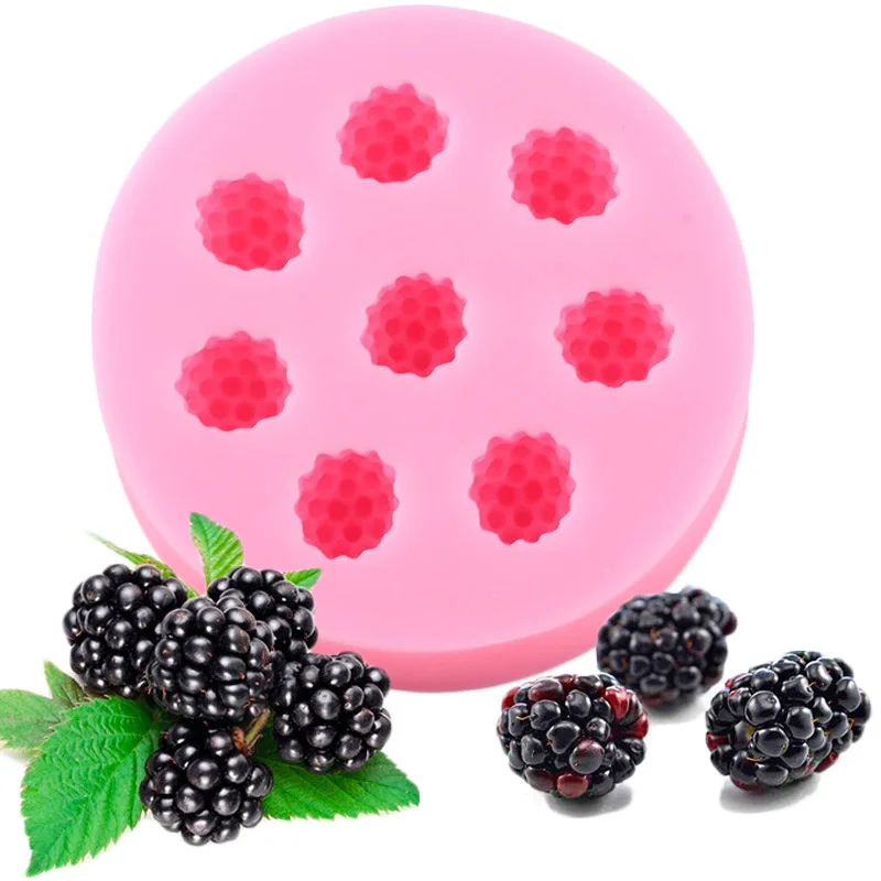 1/2pc Raspberry Baking Mold Silicone Handmade Candy Bakeware 3D Embed Silicone Molds Fruit Shape for Soap Wax  Cake Decor