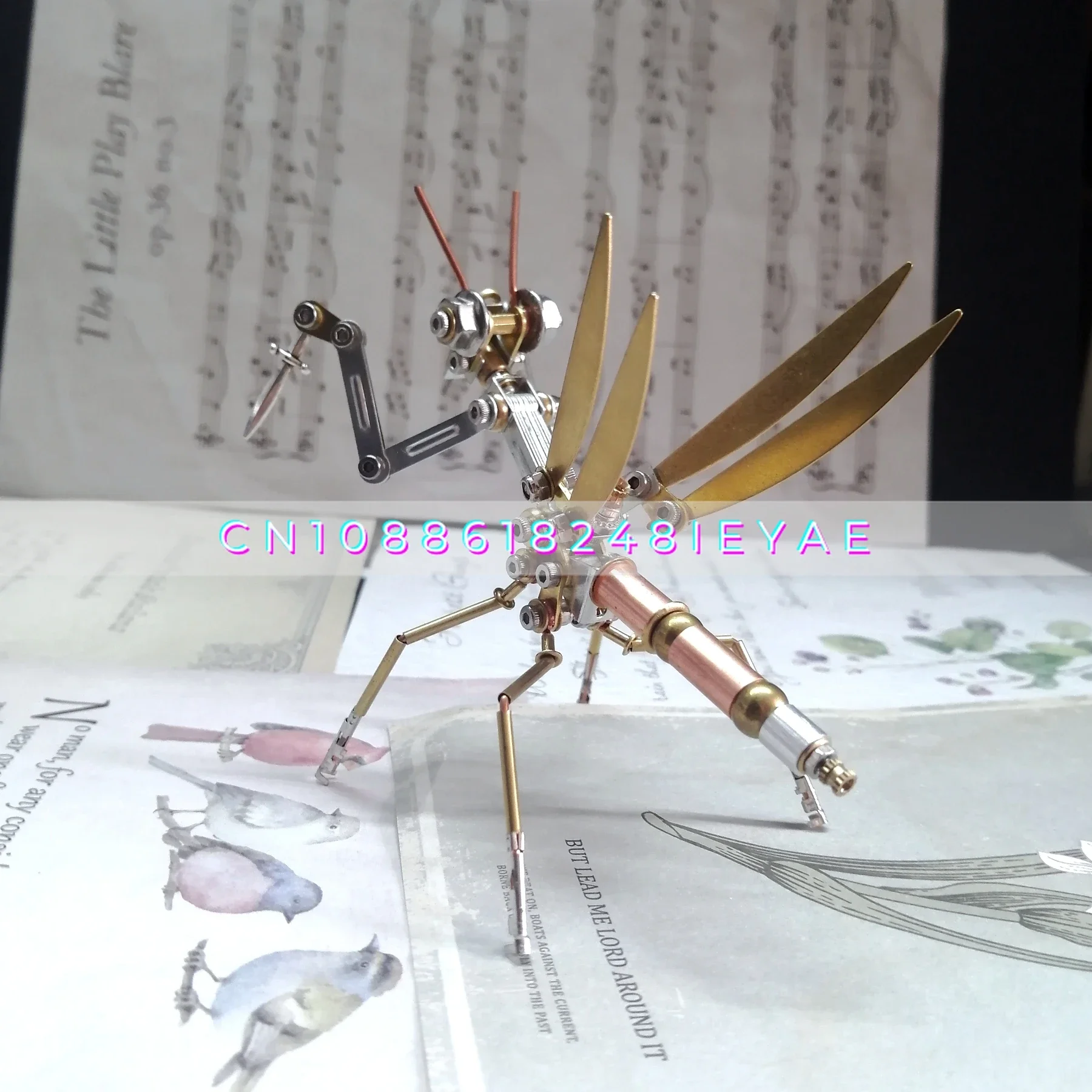 Mechanical Insect Little Mantis Metal Assembly Model 3D Three-dimensional Puzzle Handmade DIY Creative Toy Birthday Gift