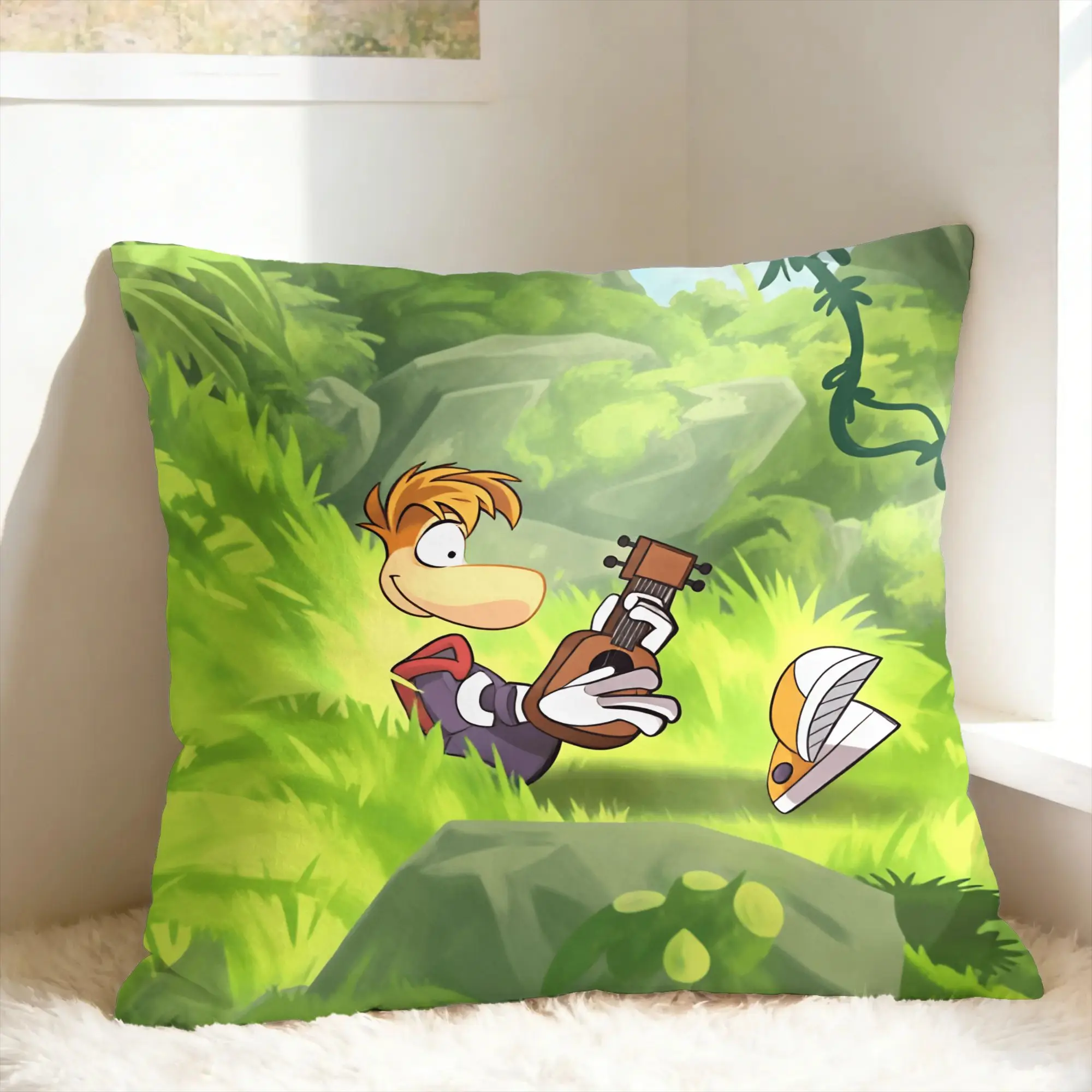 Flying fist attack Raymans Pillow Cover  Kawaii Pillow Case For Living Room Bed Chair Graphic Pillowcases Gift