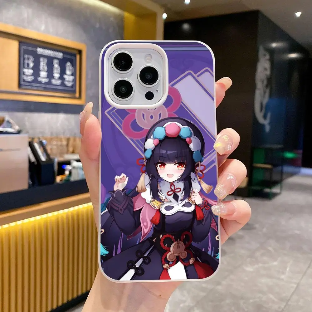 

Game GI YunJin Jelly Double layer White Mobile Phone Case for iPhone 17 16 15 14 13 12 11 Air Pro Max Plus Protective