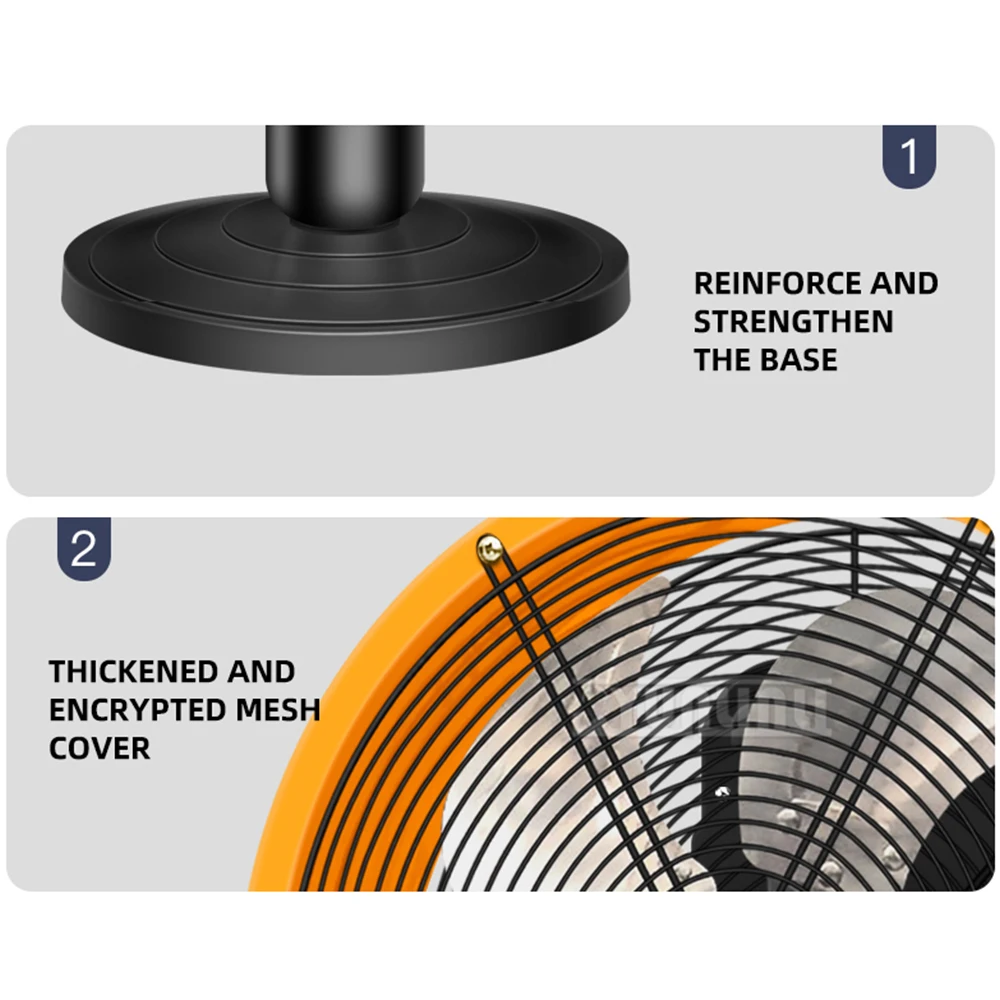 20-inch Industrial Fan 250W High Wind Power Floor Fan With Three-speed Adjustment Ventilatore