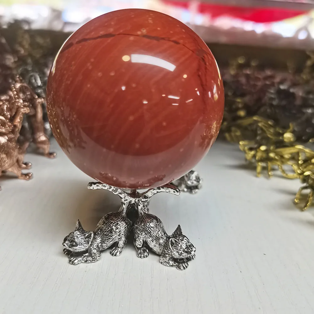 

Cut Three Cat Metal Crystal Base Sphere Support Handicraft Decor