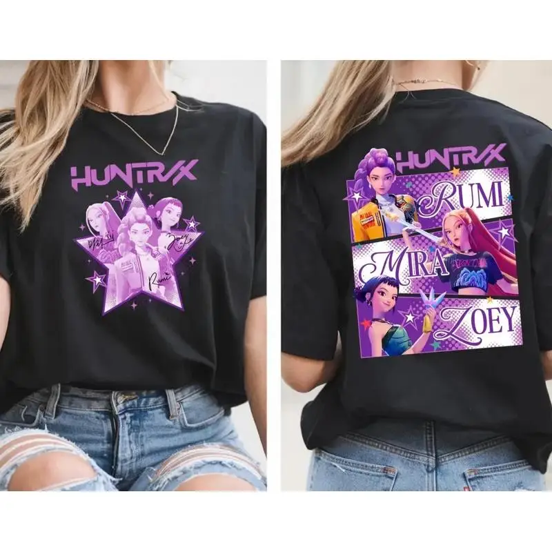

Kpop Demon Hunters T Shirt Saja Girls Rumi Mira Joey Hunter