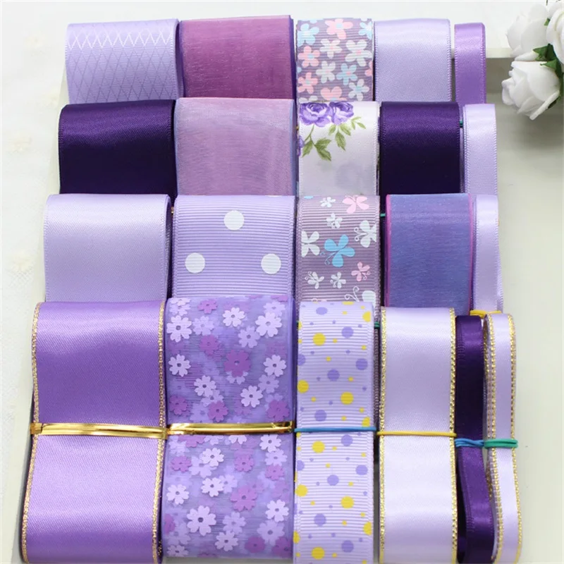 Multi-style Sale Price Solid Grosgrain Ribbons DIY Hair Accessories Dot Printed Ribbon Set Sewing Tapes Hairbow Making Materials