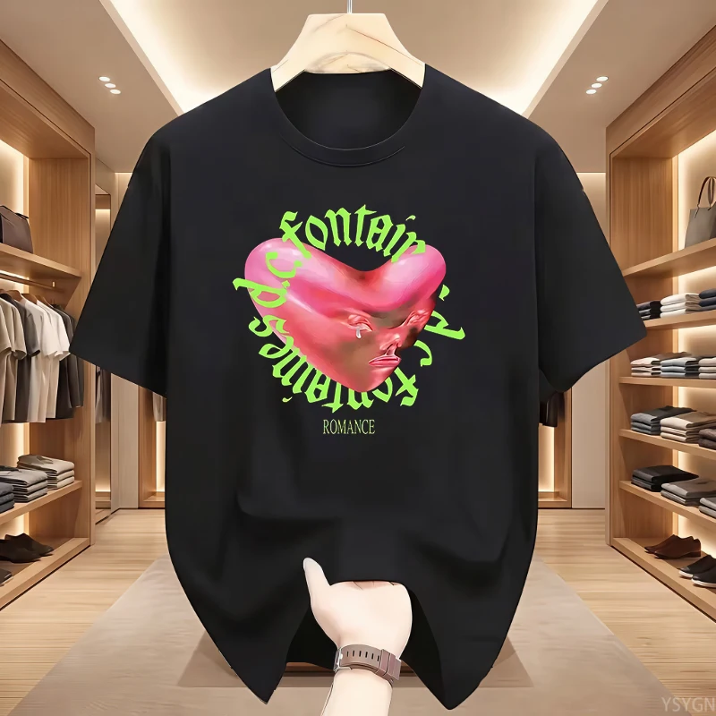 Fontaines D.C. Romance Men Clothing Tee Shirt Homme New in Top & Tees short sleeve Round Neck Printing Pullover T-Shirt