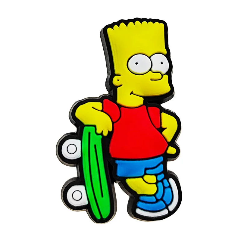 Hot Sell 14pcs/Set Disney Simpson PVC shoes charms Cute Cartoon DIY Sandals Accessories for Clogs Decorations Kids Gift