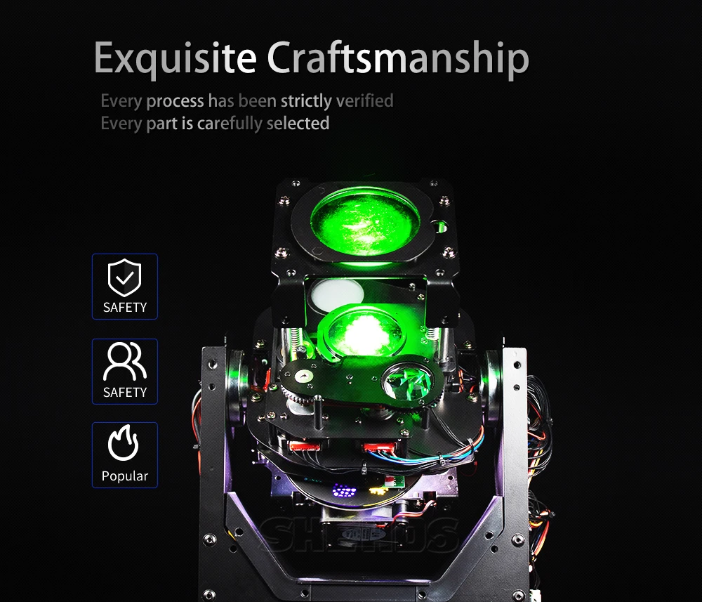 160W LED Moving Head Strahl Spot Wash 3in1 BSW Bühnenbeleuchtung Effekt Professionelle Für DJ Disco Hochzeit Party Konzert DMX512 – Detail 15