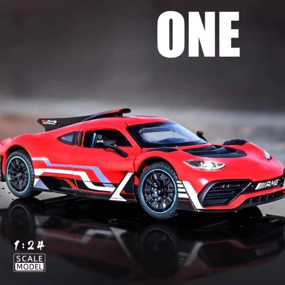 

Масштаб 1:24 ONE 300SL, спортивный автомобиль, игрушечная модель, откатной звук, свет, амортизация, модели суперавтомобилей, детские подарки