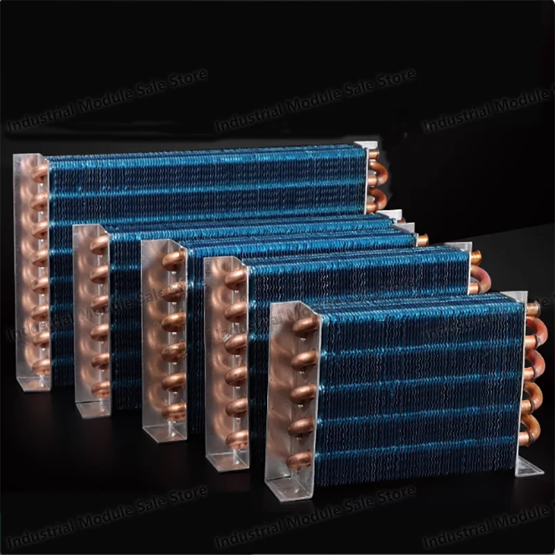 

1PCS copper tube heat exchanger for Physical cooling condenser coil refrigerator aluminum fin heat exchanger Small without shell