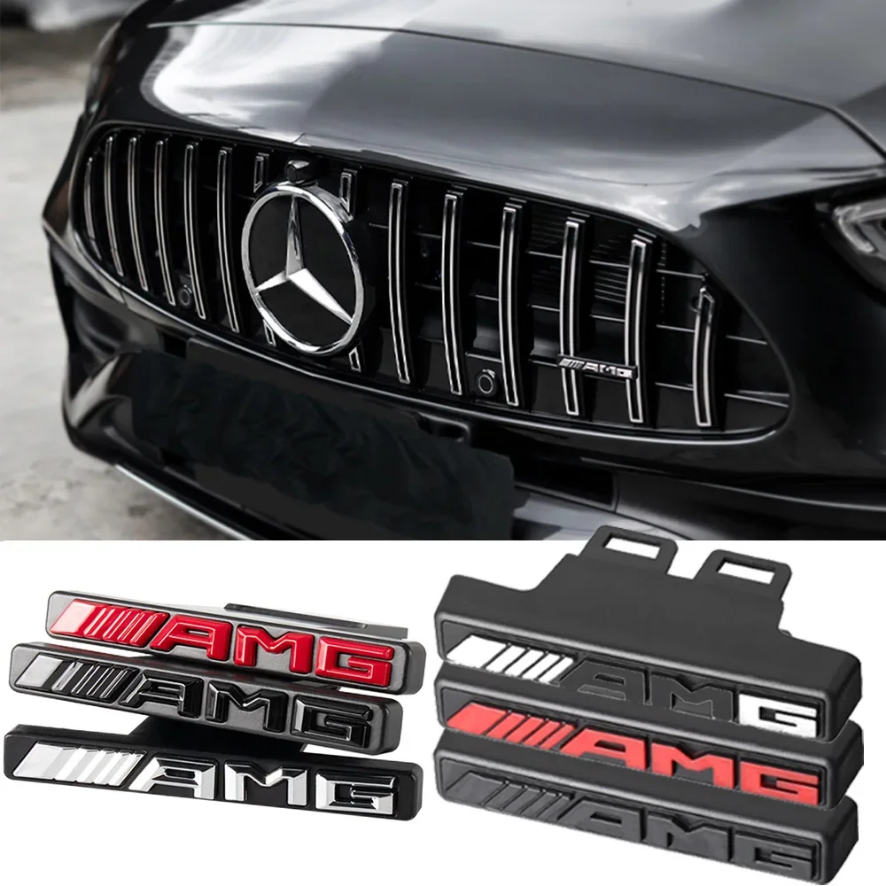 3D ABS Car Styling Front Grille Emblem Sticker Decoration Badge Auto Accessories for Mercedes Benz AMG W212 W176 W108 W222 W204