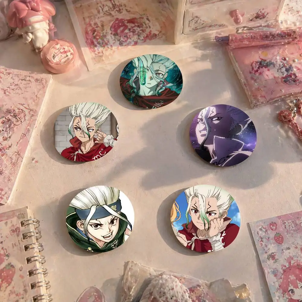 Dr. Stone 4 S-Senku Ishigami Cosplay COSTUME Badge Pin Tinplate Brooch Prop Xmas Gift Birthday Gift