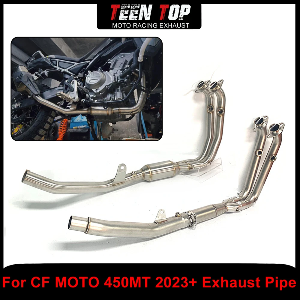 For CF MOTO Escape Exhaust Header 450MT Stainless Steel High Performance Motor Bike Connection Pipe For 450 MT 2023+ Tube
