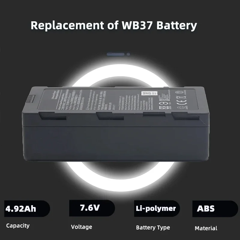 Per DJI Batteria WB37 Telecomando 7.6V 4920mAh per DJI T20 T30 FPV Batterie Phantom 4 RTK MG-1P T10 T16 CrystalSky Monitor