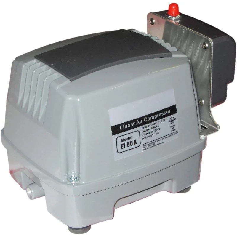 ETA 80 Septic or Pond Linear Diaphragm Air Pump with built in Alarm，home.