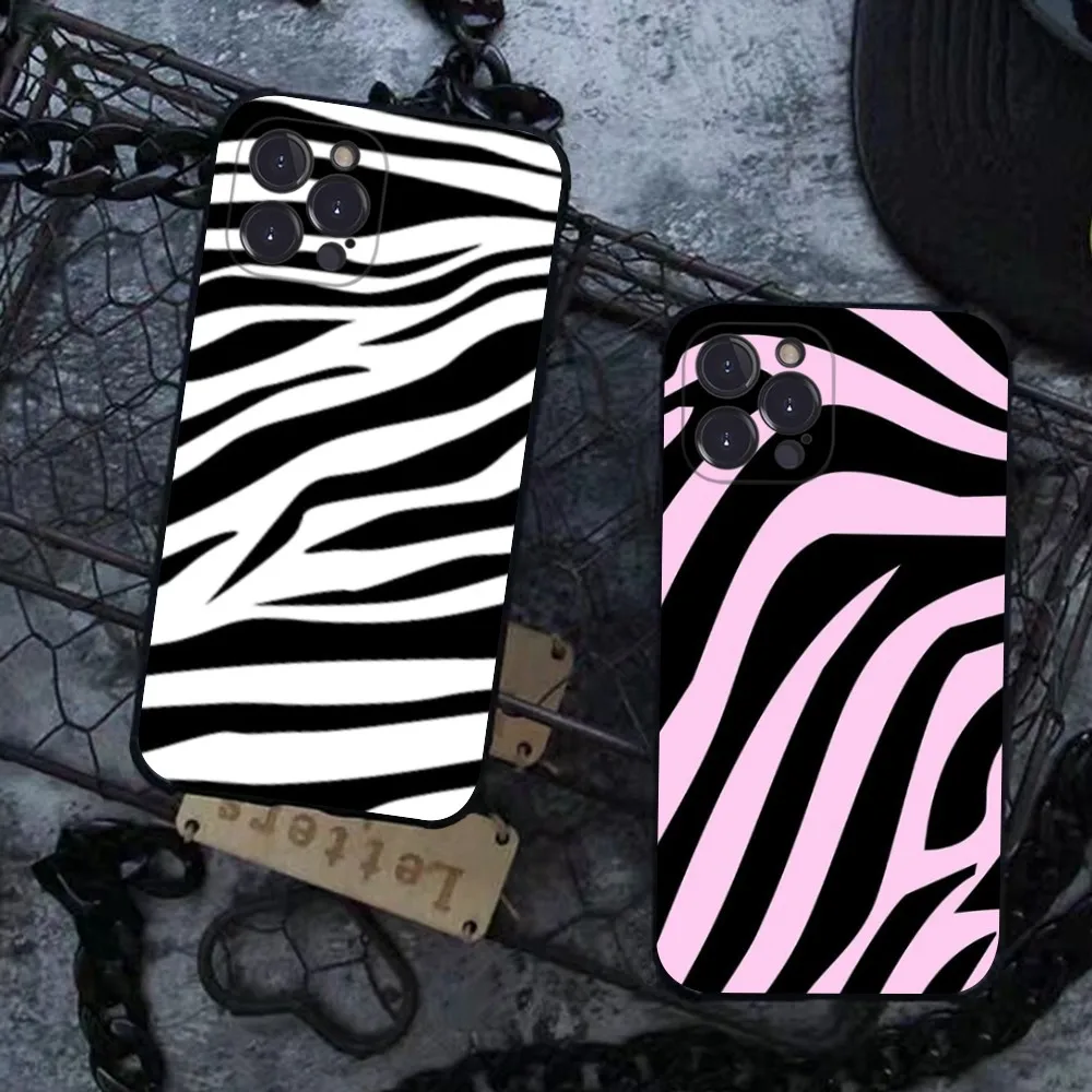 Zebra Pattern Phone Case For iPhone 15 6 7 8 Plus 11 12 13 14 Pro SE 2020 MAX Mini X XS XR Back Funda Cover