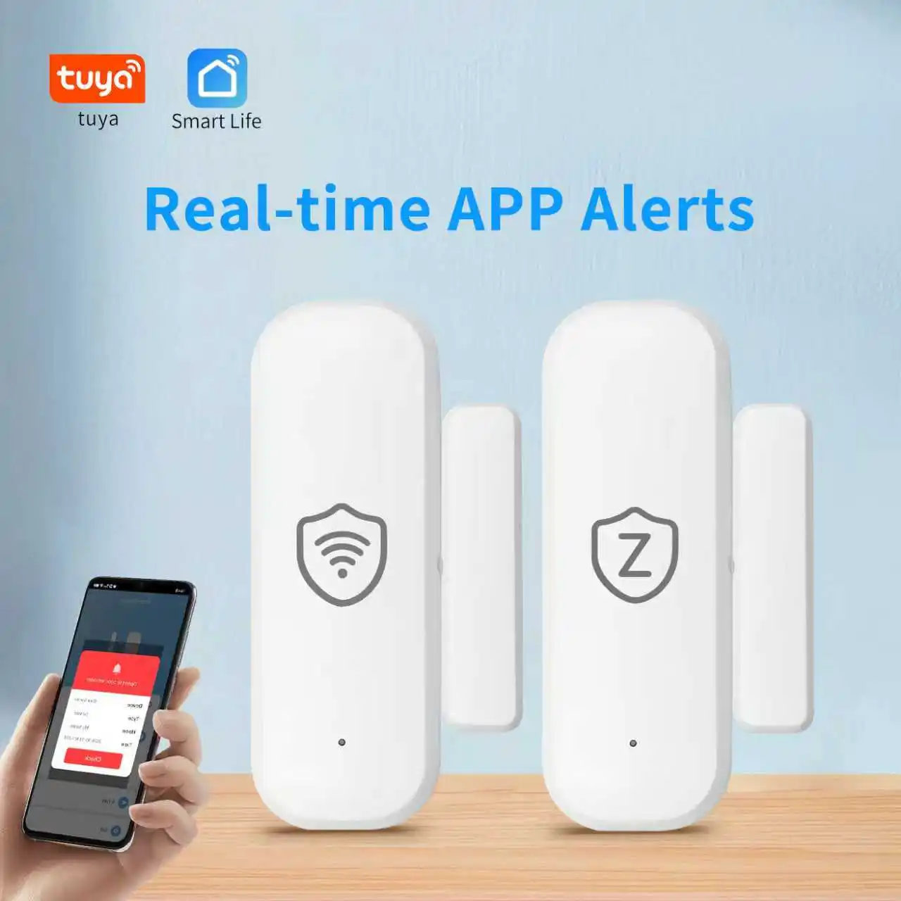 

Tuya Zigbee Window Sensor Home Security System WiFi Door Sensor Smart Life APP Remote Monitoring With Alexa And Google Home