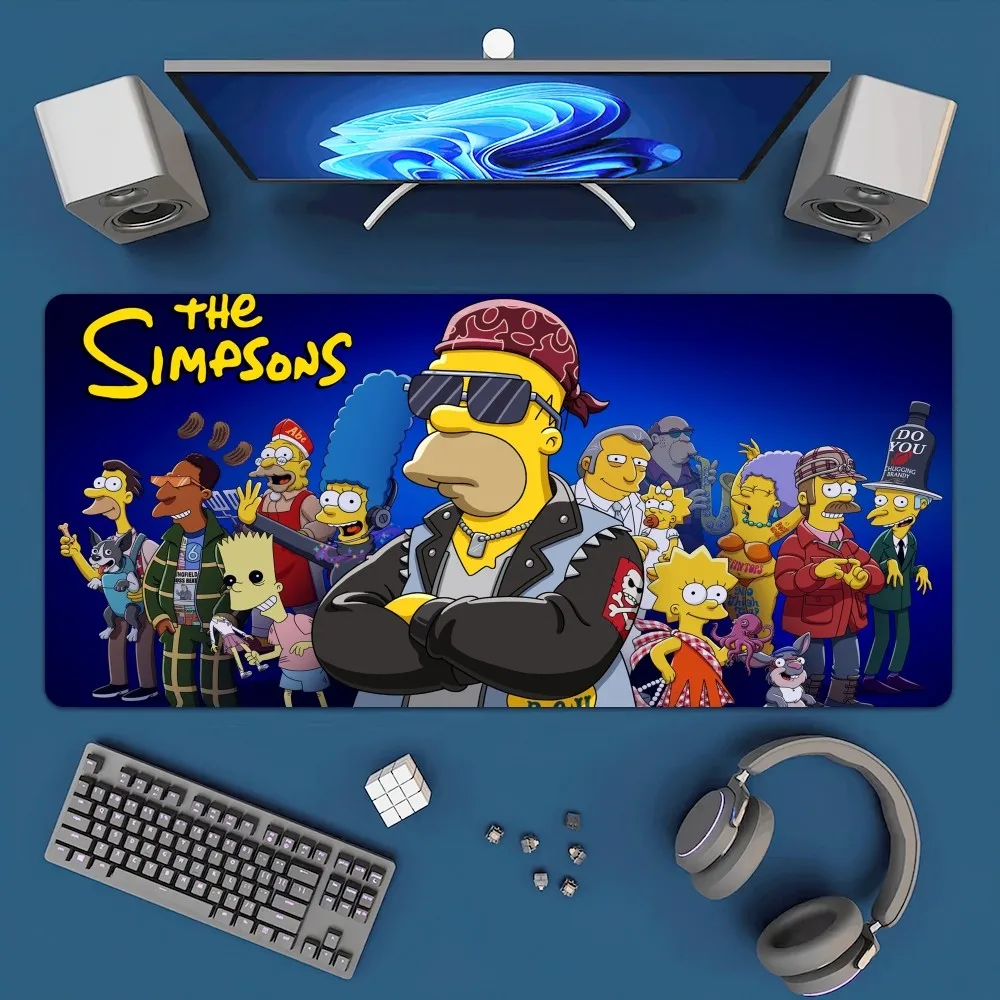 Cartoon T-The Cool S-Simpsons Mousepad Office Large Mouse Mat Keyboard Mats Rubber PC Computer Game Big Anti-slip Mice Mat