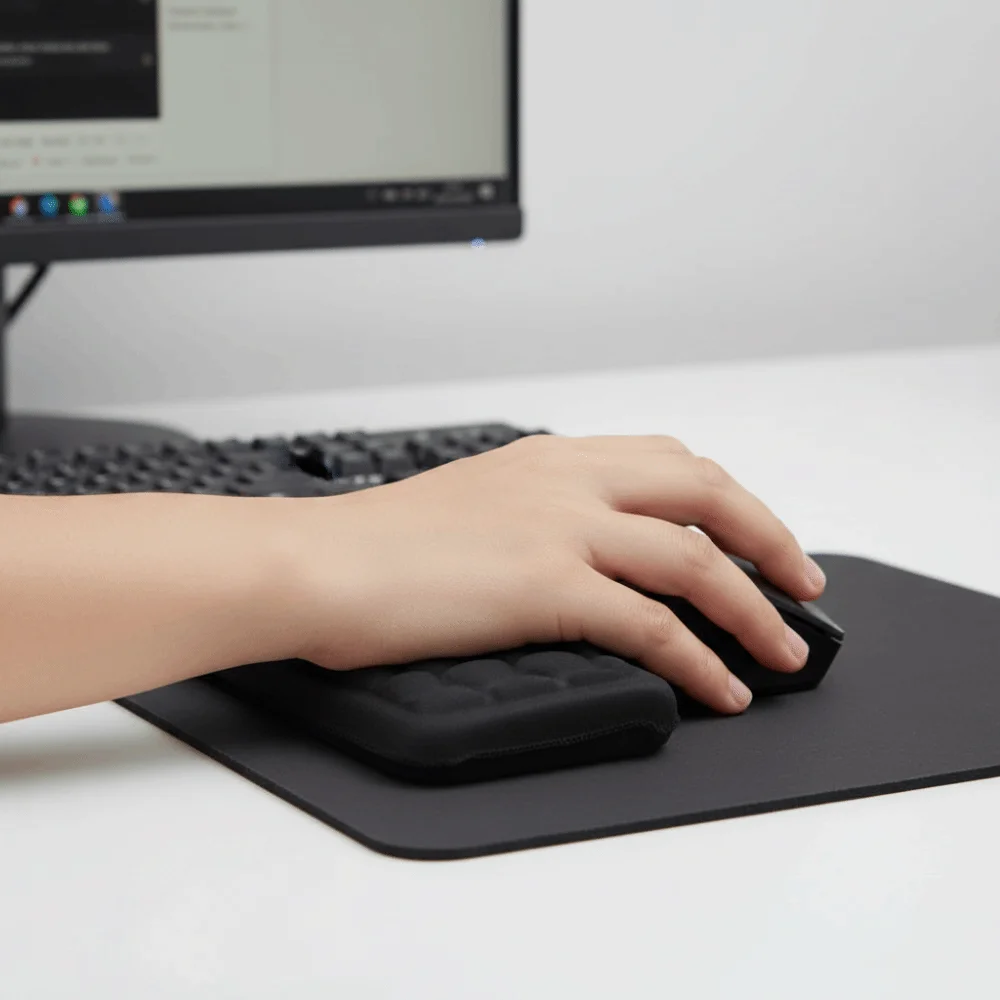 Ergonomische Tastatur-Handballenauflage zur Ermüdungslinderung, Maus-Handballenauflage, Ergonomisches Handgelenk-Pad für Computerarbeit – Detail 10