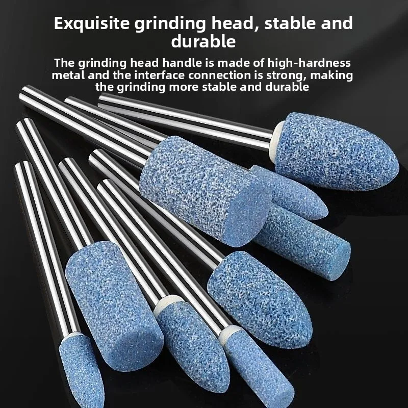 10Pcs Mounted Grinding Wheel Heads Abrasive Polishing Wheels Fit Rotary Electric Power Grinding Tools