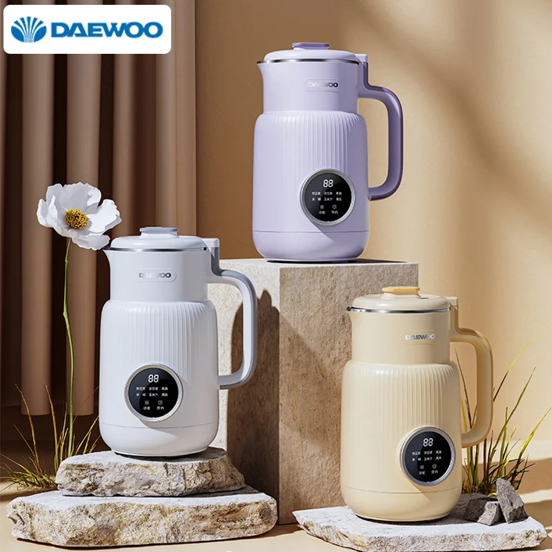 

DAEWOO 600ml Soybean Milk Machine Multifunction Juicer Portable Blender Wall Breaking Machine Automatic Heat Home Soy Milk Maker