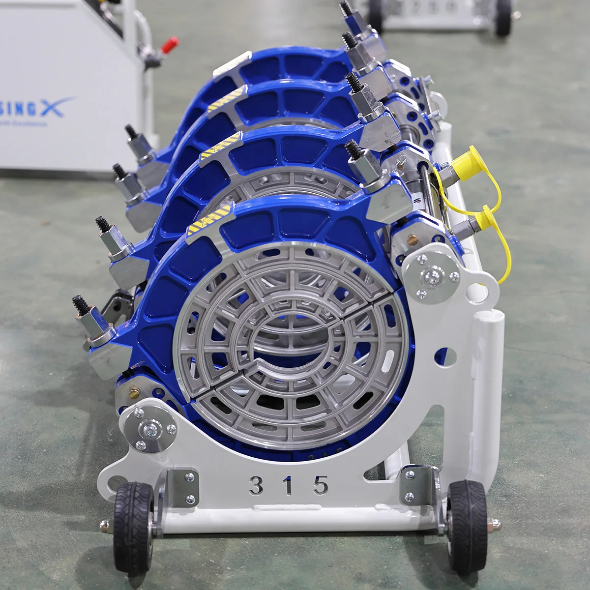 90-315 مللي متر HDPE بعقب الانصهار آلة لحام هانغتشو 90-315 مللي متر HDPE الأنابيب أنابيب المياه آلة توصيل الأنابيب