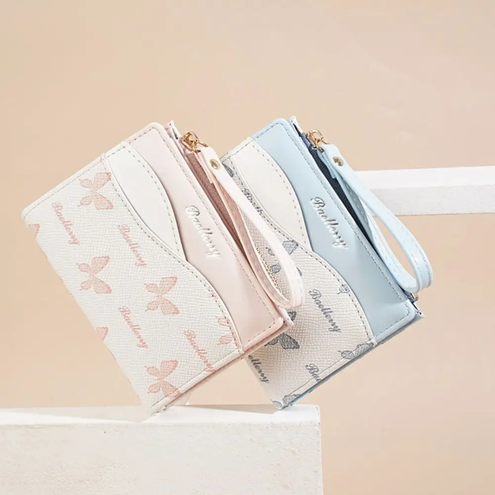 

Fashion PU Leather Women's Wallet 2 Folds Anti-theft Credit Cards Bag Waterproof Portable Zipper Coin Purse Business