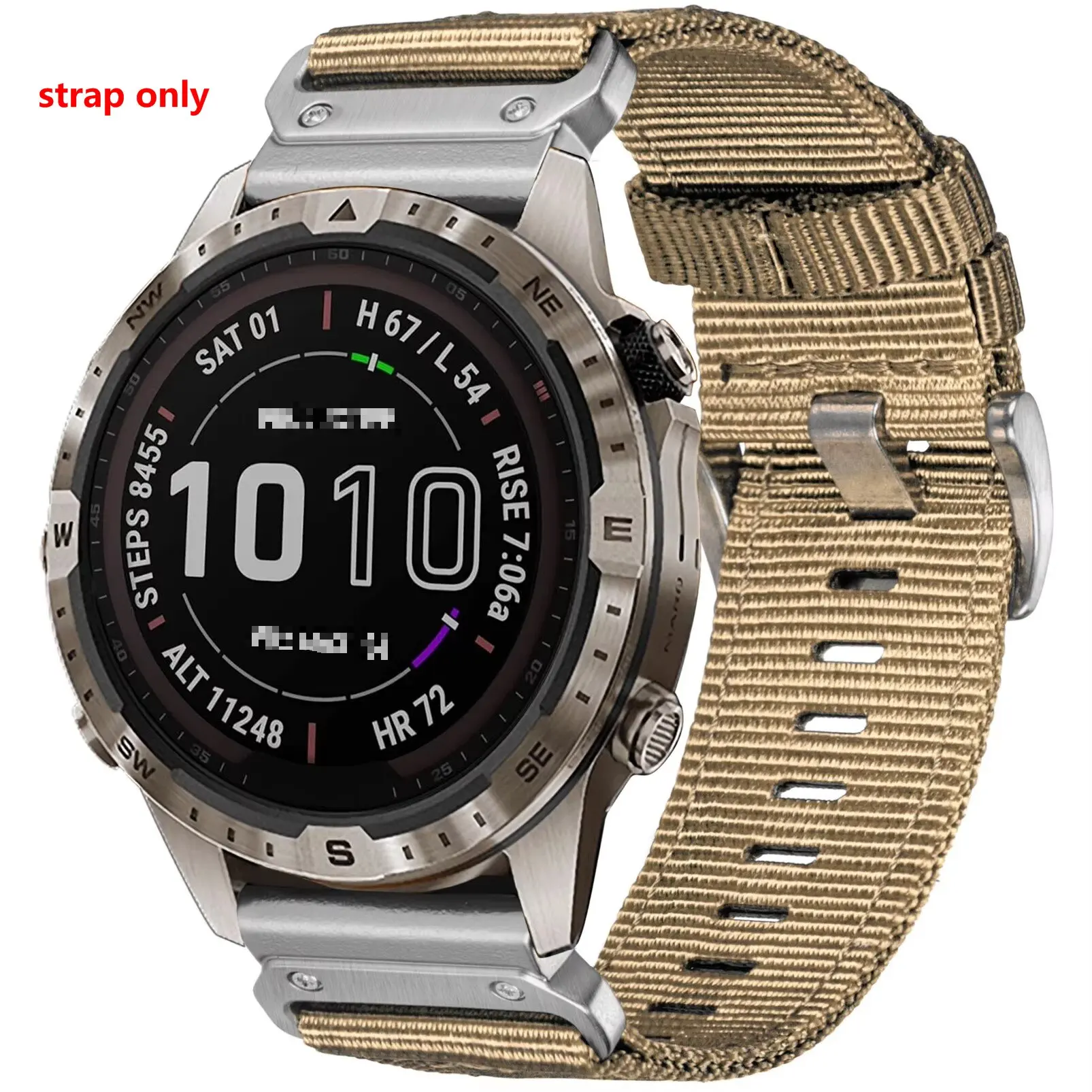 Hemsut Nylon Sports Strap , For Garmin  watch  Fenix/Forerunner/Approach/MARQ/Quatix/D2 Series Tough Replacement Band For Men