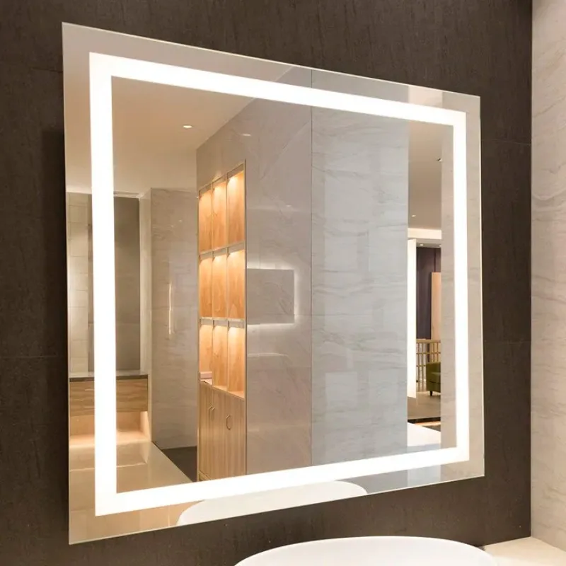 

Customized Bathroom Mirror Hotel Rectangle Smart Backlit LED Mirror Bathroom