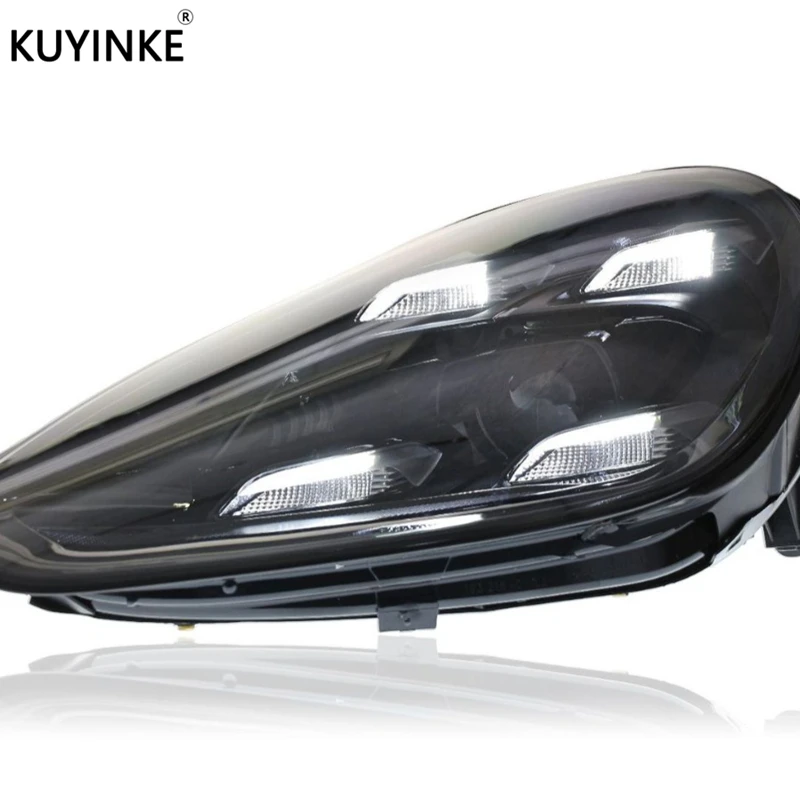 Headlight Assembly Modification Matrix Led Lens Daytime Lights Running Turn Signal Light For Porsche Cayenne 2015-2018