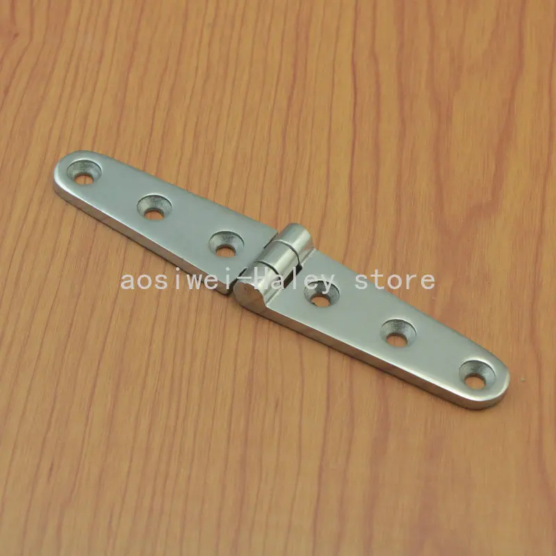 Marine 316 Stainless Steel 152x30mm Heavy Duty Cast Boat Door Strap Hinge With 6 Holes Mirror Polish Boat Hardware