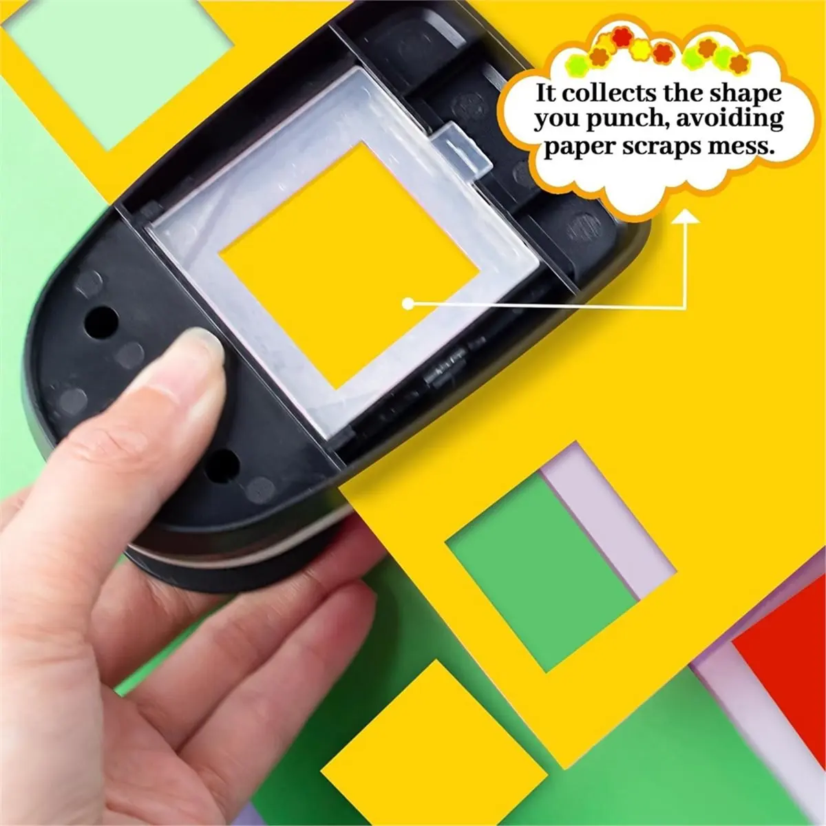 AB09 Square Hole Punch,2 Inch Square Paper Punch, Squares Punches for Paper Crafts, Scrapbooking Punches,Hole Puncher
