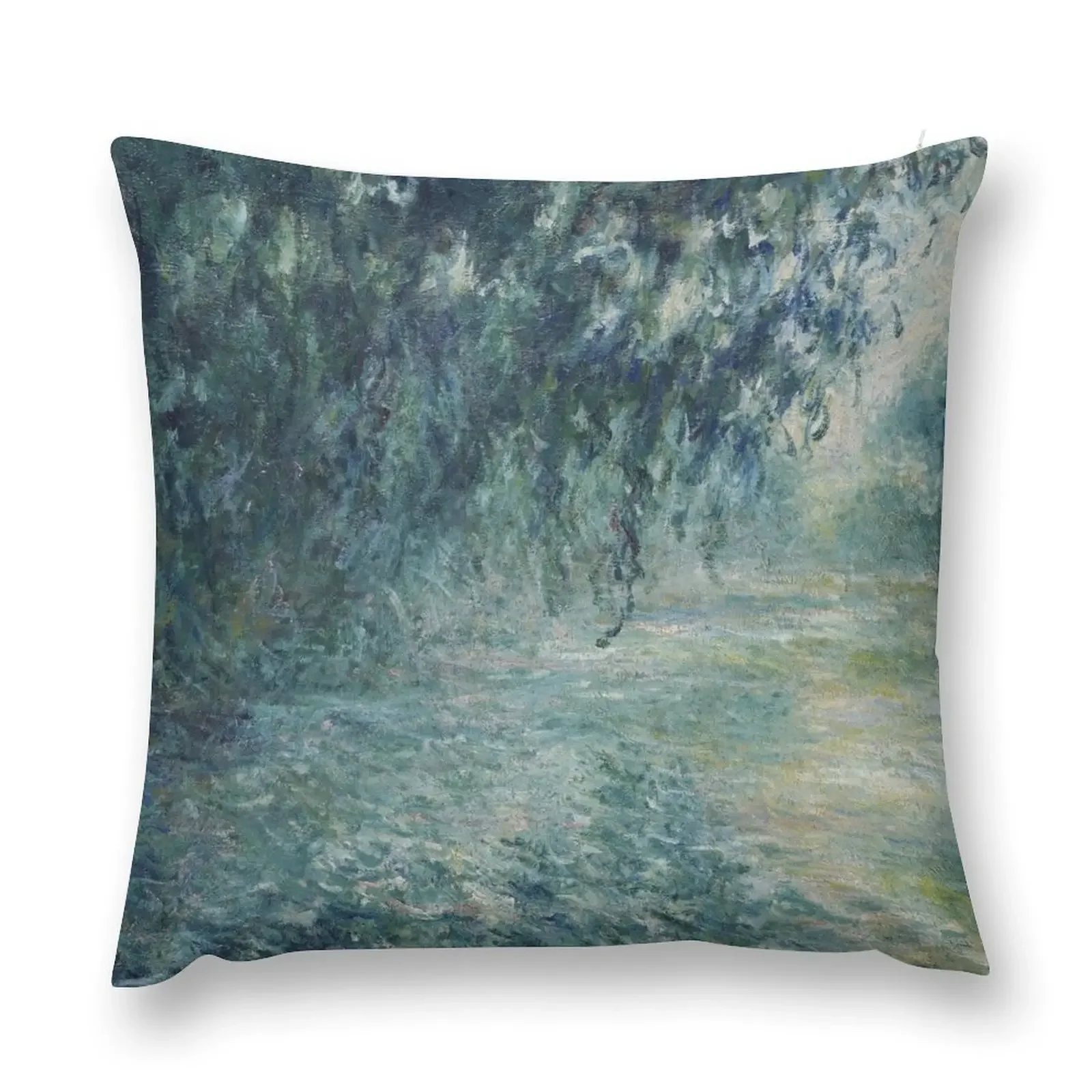 

Claude Monet - Morning on the Seine Throw Pillow Pillow Covers Decorative Decorative Sofa Cushions pillow