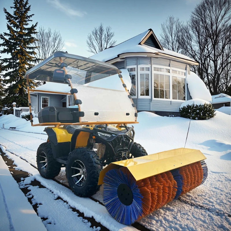 

Wholesale Snowblower Roller Brush Snow Sweeper Riding Four-wheel Snow Sweeper Factory Price