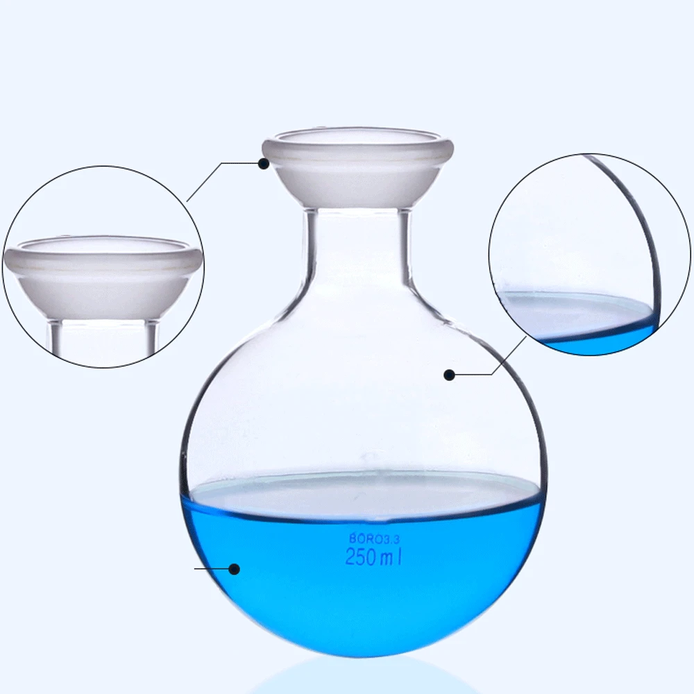 250/500/1000/2000ml 35mm Ball Ground Round Bottom Flask Rotary Evaporator Receiving Bottle Lab Glassware Chemical Experiment