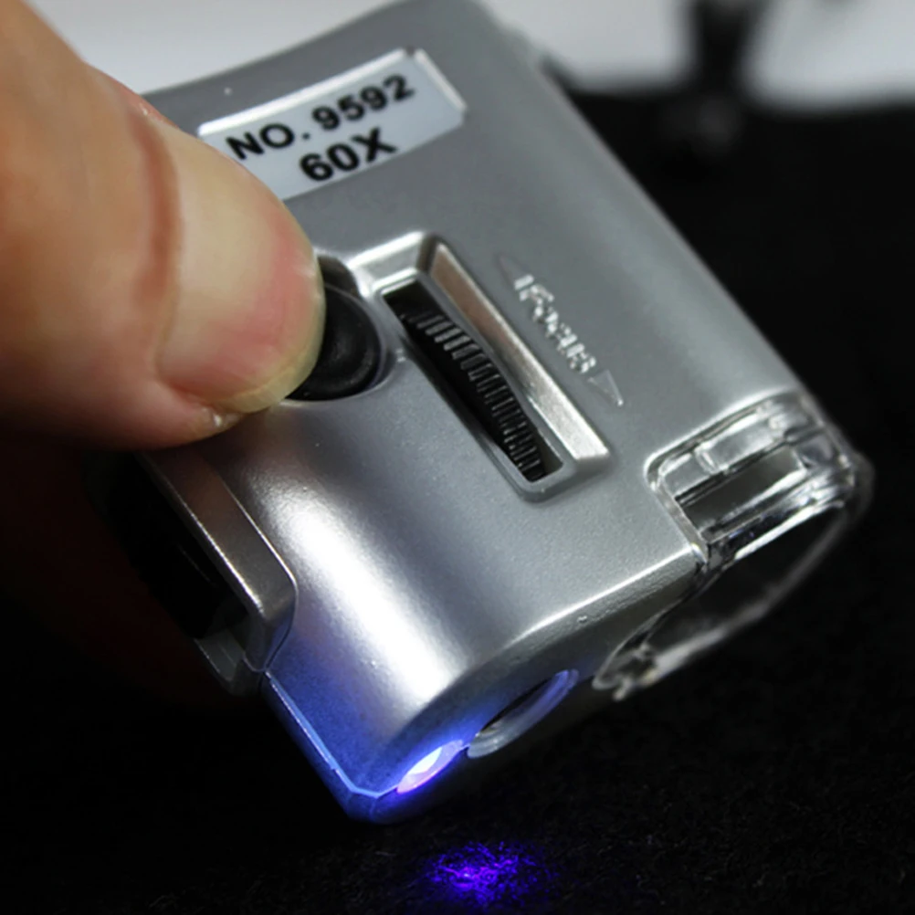 

60X Optical Jewelry Loupe Magnifier Portable Led Jewelry Appraisal Tool For Coins Ceramics Ic Inspection Silver