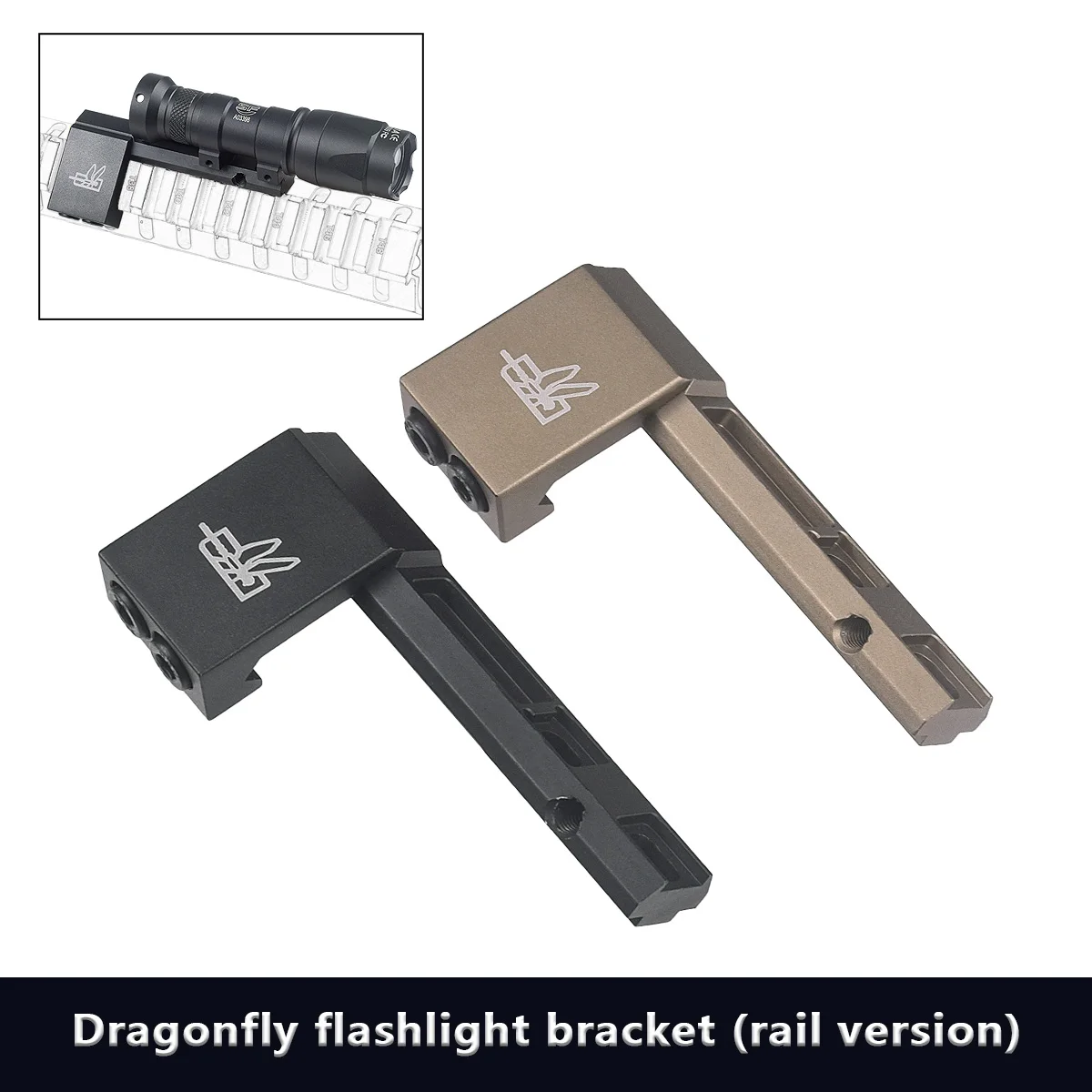 Thorntail Offset Supporto per luce adattivo Surefire M300 M600 Torcia Base laterale Scout Light Supporti Caccia 20MM Picatinny Rail