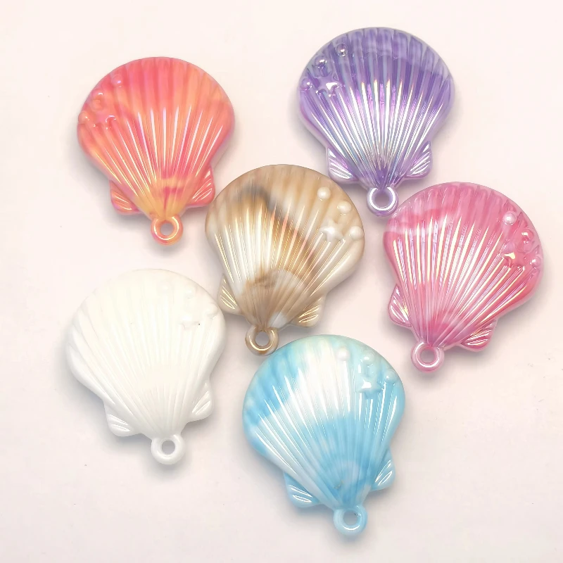 

100 pieces 47 * 39mm resin shell cute pendant flat back shell jewelry necklace bracelet